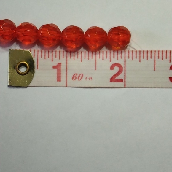 A Bag Of Dark Red Color Glass Beads (Weight is 2 Pounds) - Picture 7 of 7